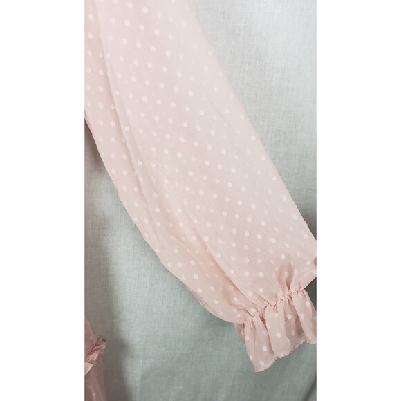 Babydoll Dress XL Pink Polka Dot Ruffle Keyhole Cutecore Girlhood Barbiecore - Picture 4 of 7